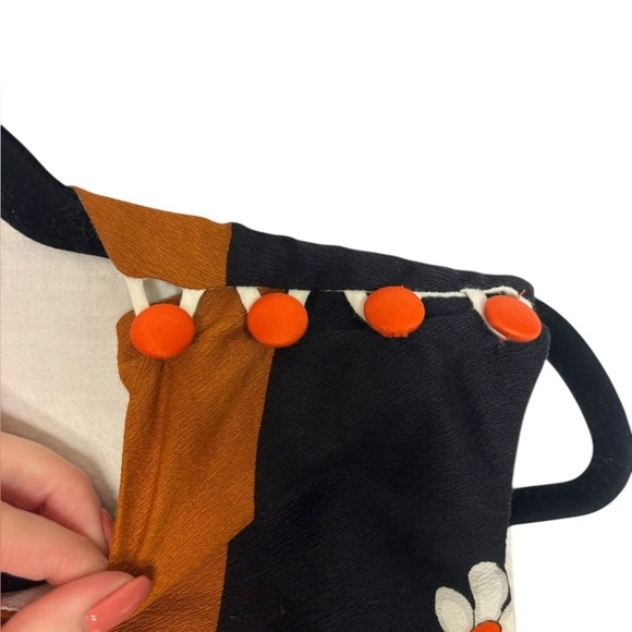 VTG 1960's ALICE Polynesian Daisy Hippie Hawaiian Mini Dress Retro Art to Wear - Picture 2 of 13